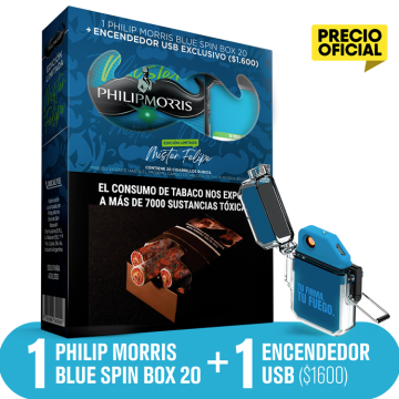 Combo Philip Morris Edición Limitada Blue Spin Box 20
